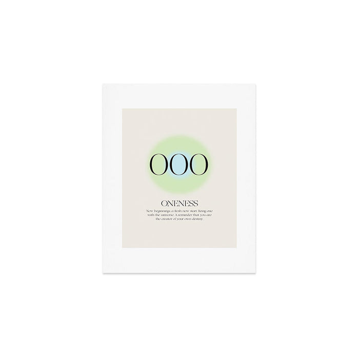 Angel Number 000 | Oneness Art Print Gallery Image 1