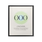 Angel Number 000 | Oneness Framed Canvas Print Gallery Image 6