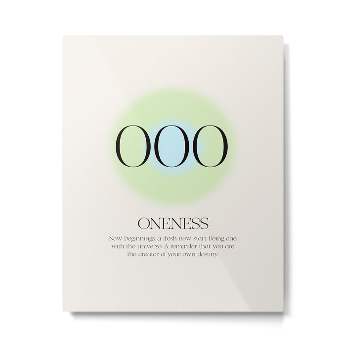 Angel Number 000 | Oneness Metal Print Gallery Image 1