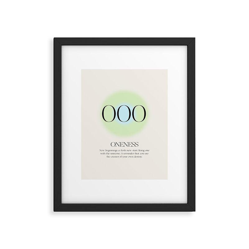 Angel Number 000 | Oneness Framed Art Print Gallery Image 5