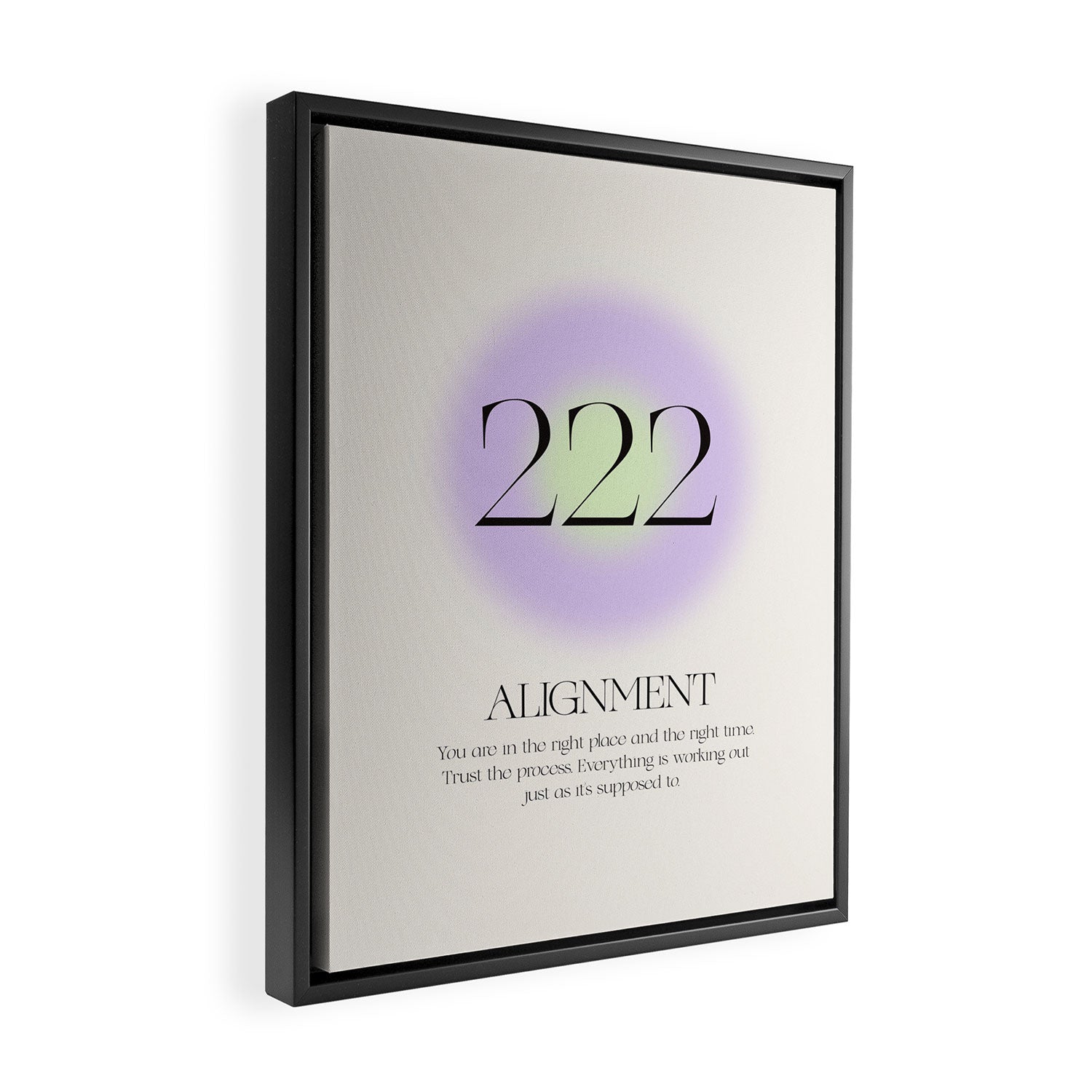 Angel Number 222 | Alignment Framed Canvas Print Gallery Image 2