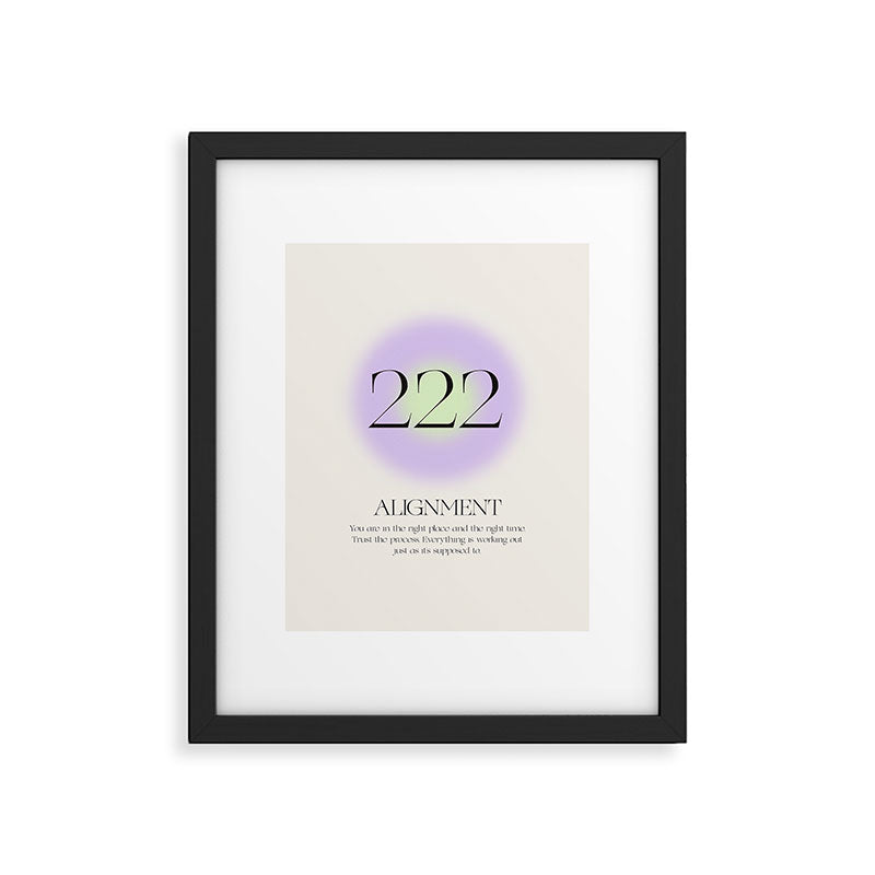 Angel Number 222 | Alignment Framed Art Print Gallery Image 4