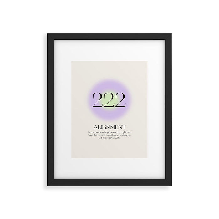 Angel Number 222 | Alignment Framed Art Print Gallery Image 1
