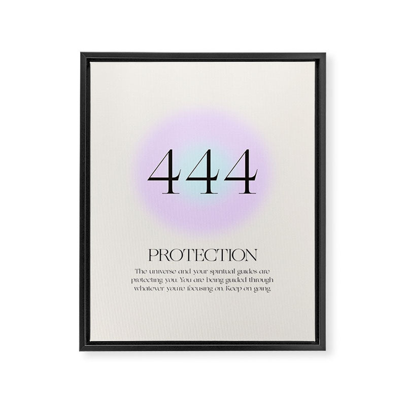 Angel Number 444 | Protection Framed Canvas Print Gallery Image 6