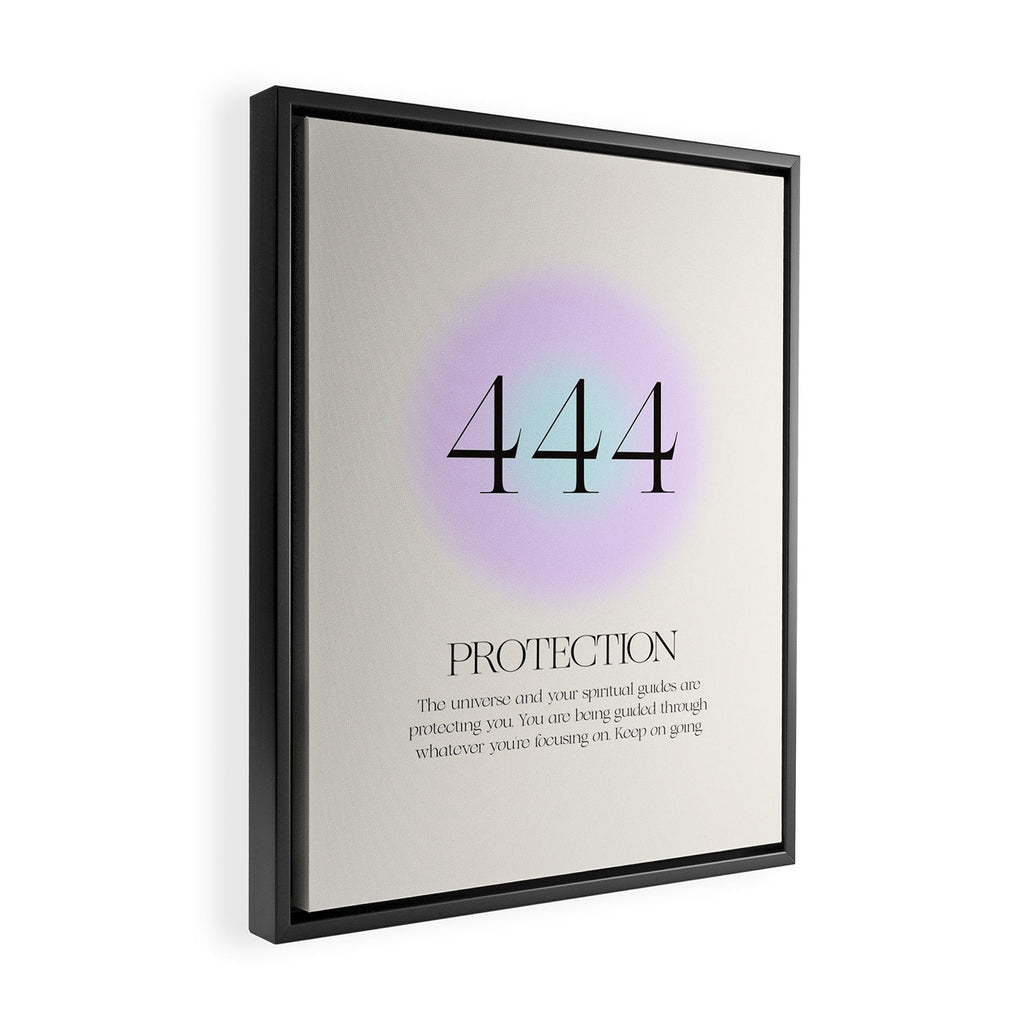 Angel Number 444 | Protection Framed Canvas Print Gallery Image 2