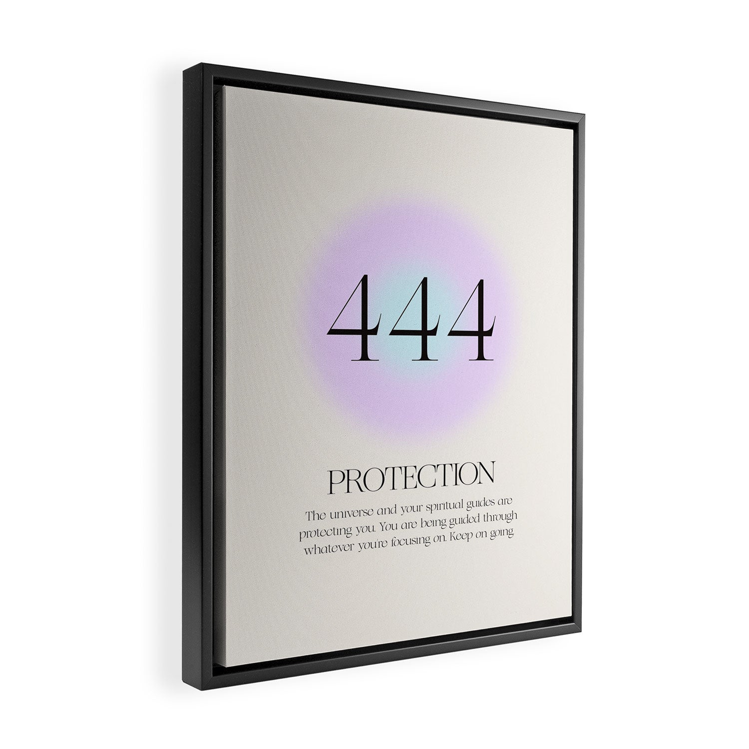 Angel Number 444 | Protection Framed Canvas Print Gallery Image 2