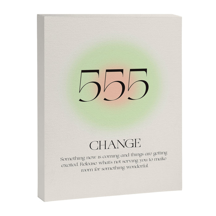 Angel Number 555 | Change Canvas Print Gallery Image 1