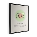 Angel Number 555 | Change Framed Canvas Print Gallery Image 2