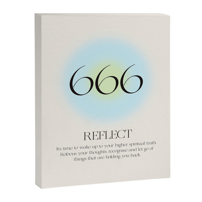 Angel Number 666 | Reflect  Canvas Print Gallery Image 1