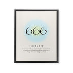 Angel Number 666 | Reflect  Framed Canvas Print Gallery Image 6