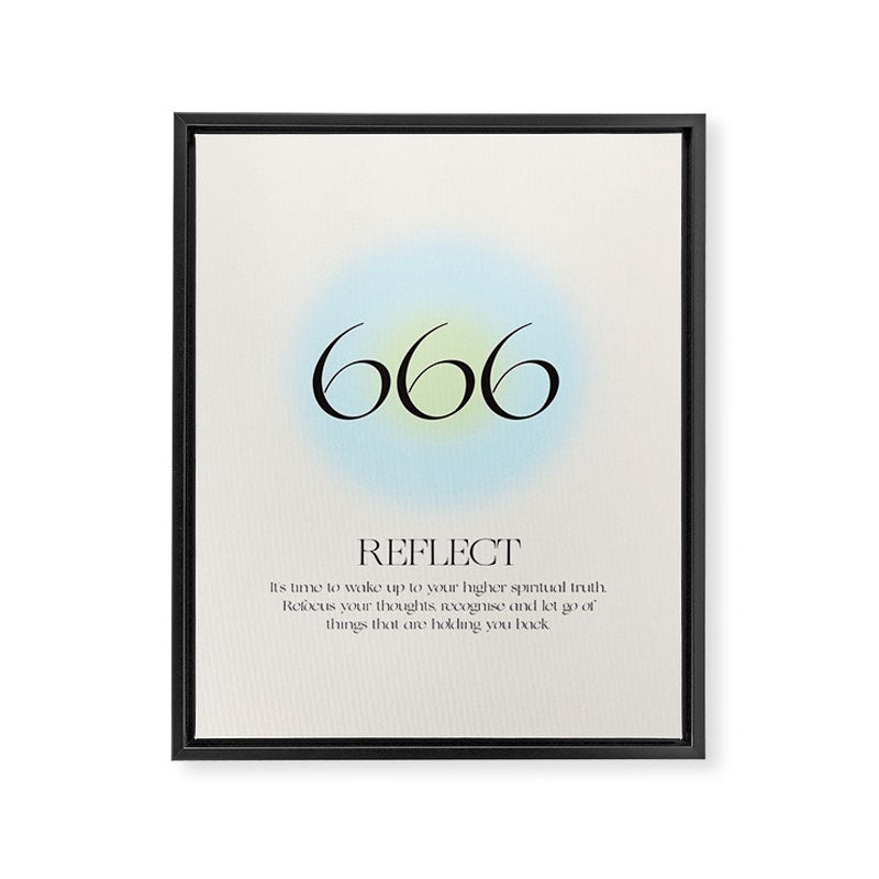 Angel Number 666 | Reflect  Framed Canvas Print Gallery Image 6