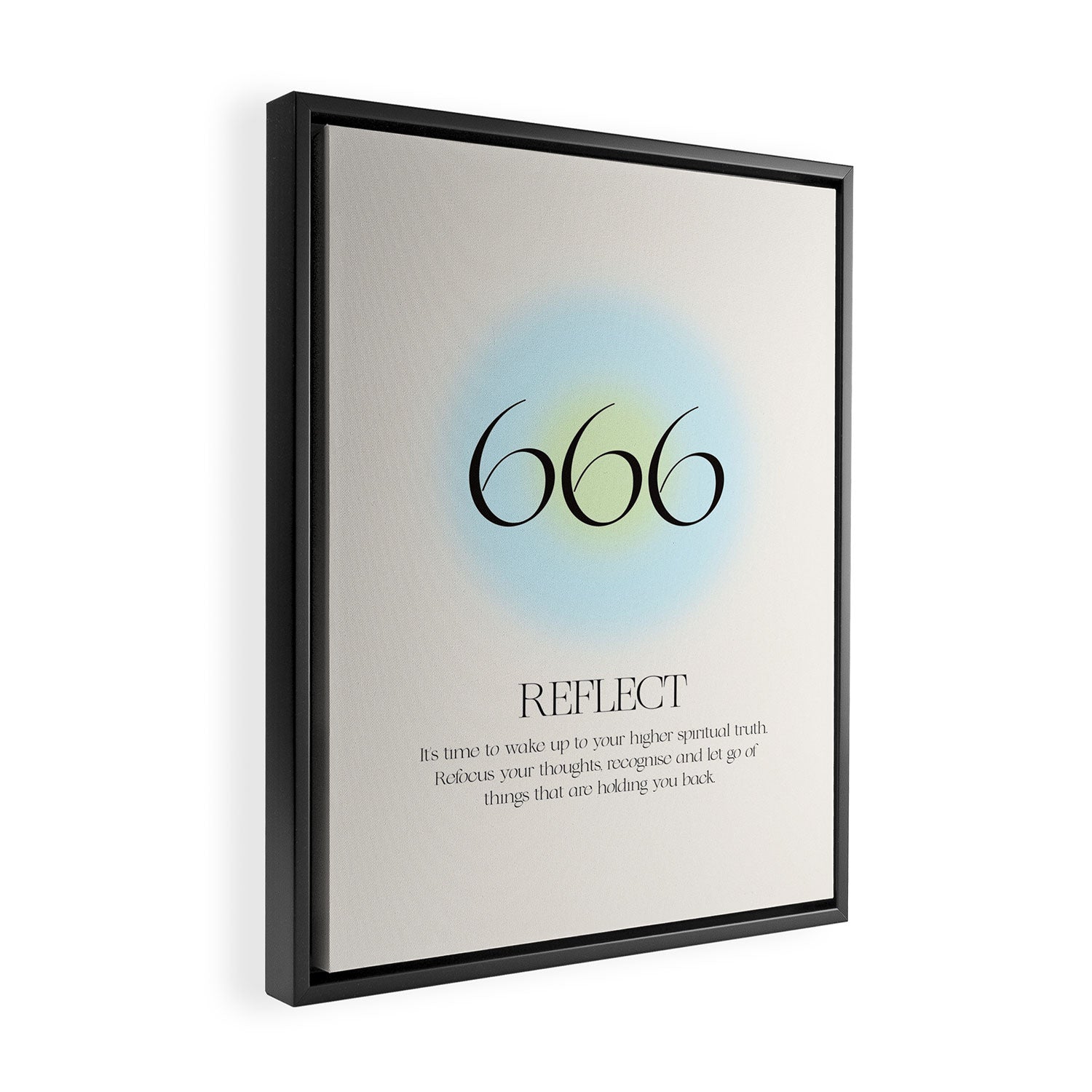 Angel Number 666 | Reflect  Framed Canvas Print Gallery Image 2