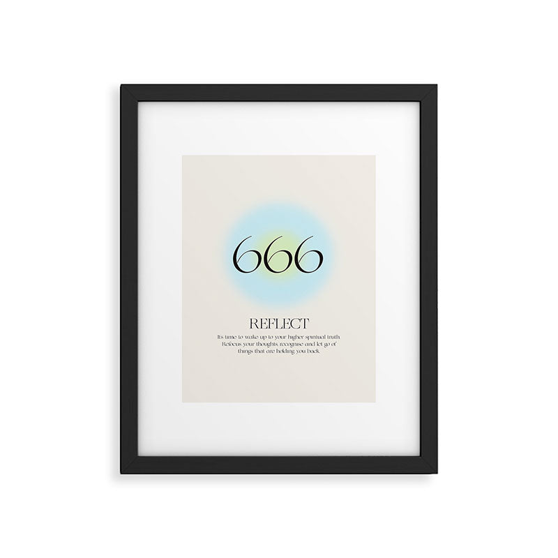 Angel Number 666 | Reflect  Framed Art Print Gallery Image 5