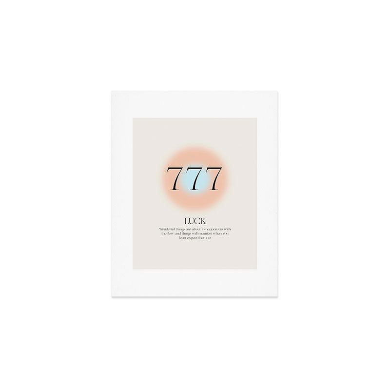 Angel Number 777 | Luck Art Print Gallery Image 1