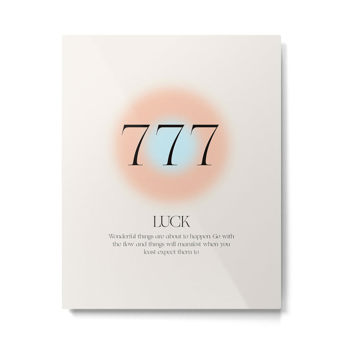 Angel Number 777 | Luck Metal Print Gallery Image 1