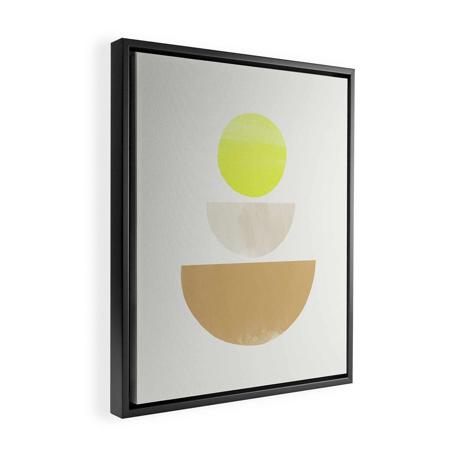 Balancing Shapes NO.1 | Neon Framed Canvas Print Gallery Image 2