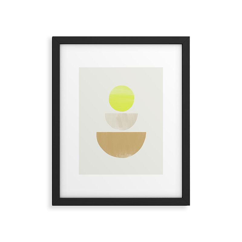 Balancing Shapes NO.1 | Neon Framed Art Print Gallery Image 6