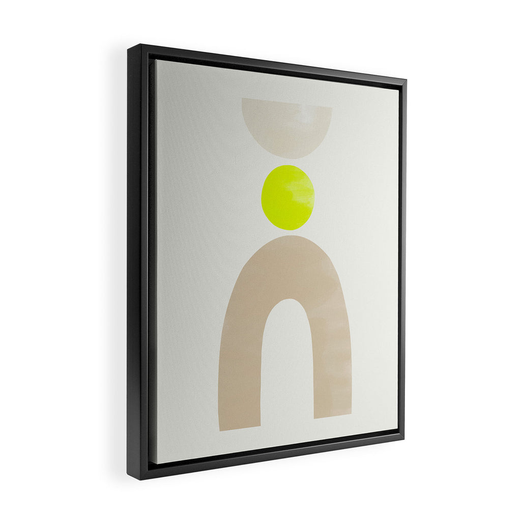 Balancing Shapes NO.3 | Neon Framed Canvas Print Gallery Image 2