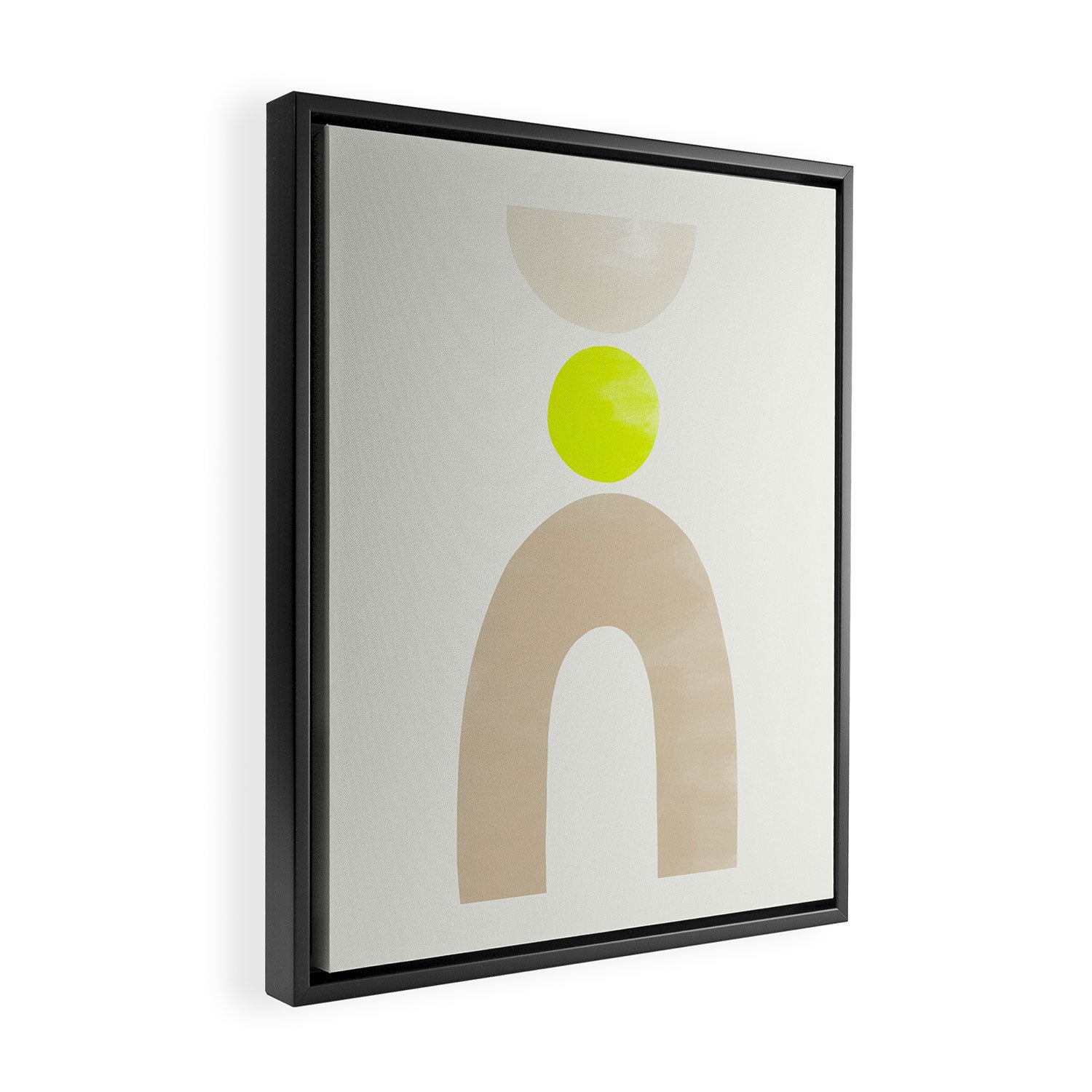 Balancing Shapes NO.3 | Neon Framed Canvas Print Gallery Image 2