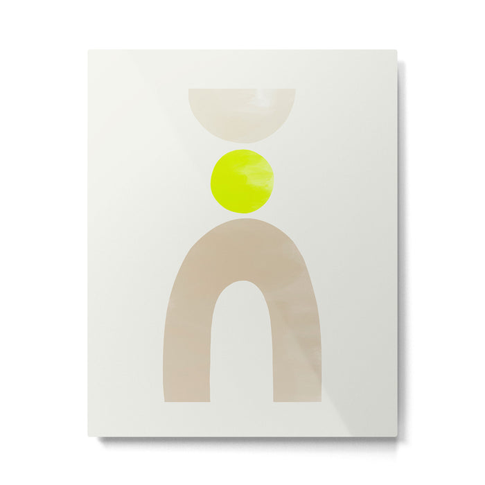 Balancing Shapes NO.3 | Neon Metal Print Gallery Image 1