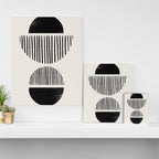 Balancing Stripes NO.1 | Black Canvas Print Gallery Image 3