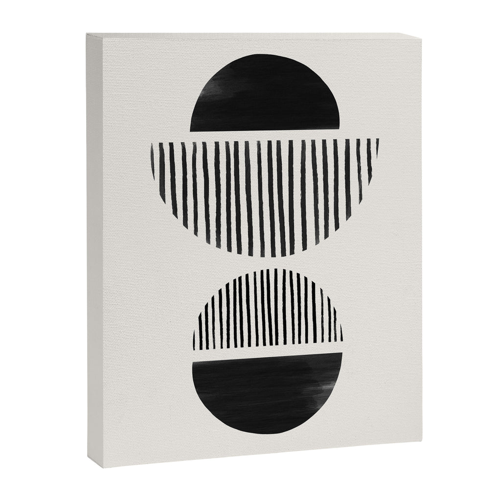 Balancing Stripes NO.1 | Black Canvas Print Gallery Image 6