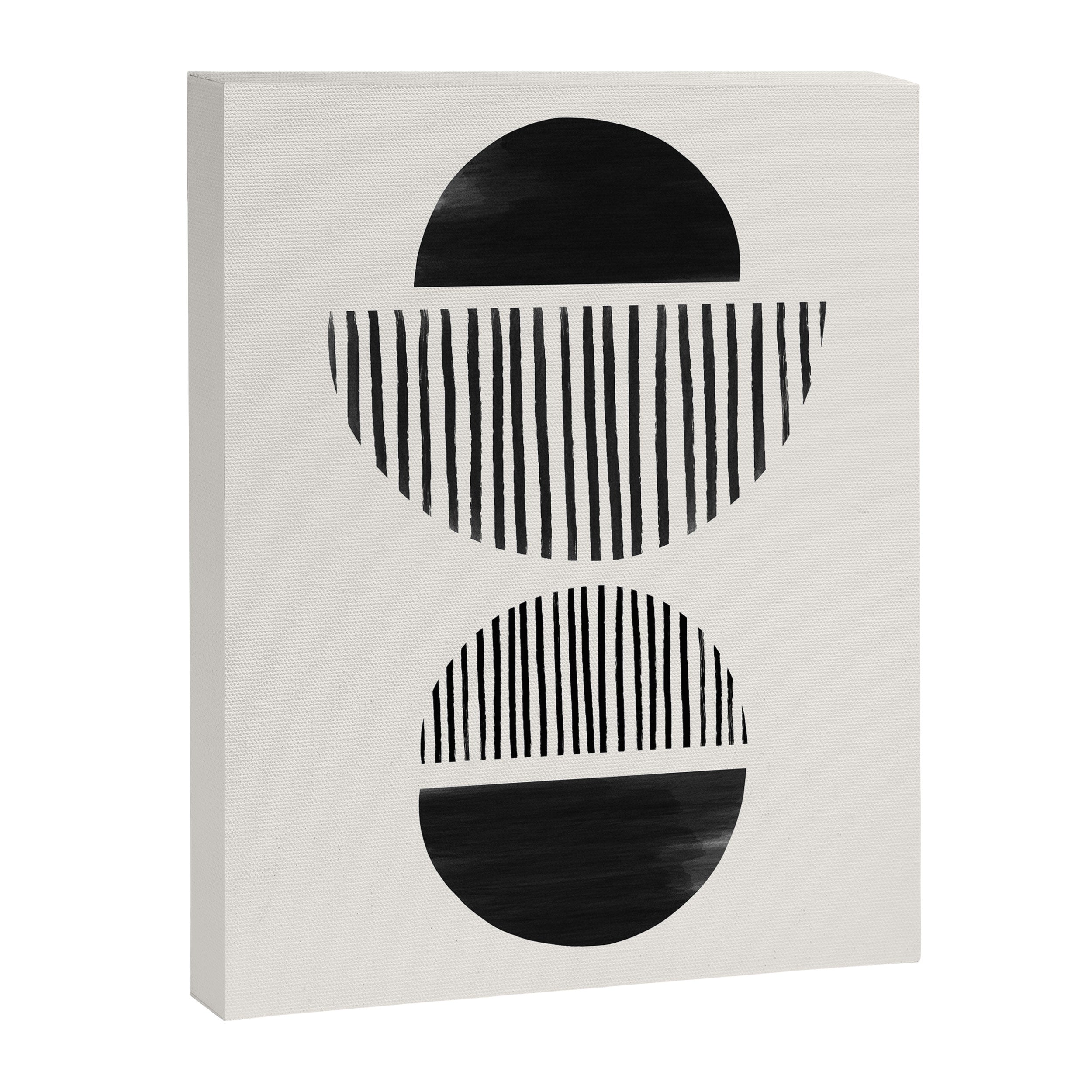 Balancing Stripes NO.1 | Black Canvas Print Gallery Image 6