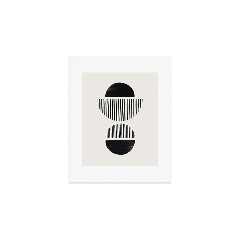 Balancing Stripes NO.1 | Black Art Print Gallery Image 1