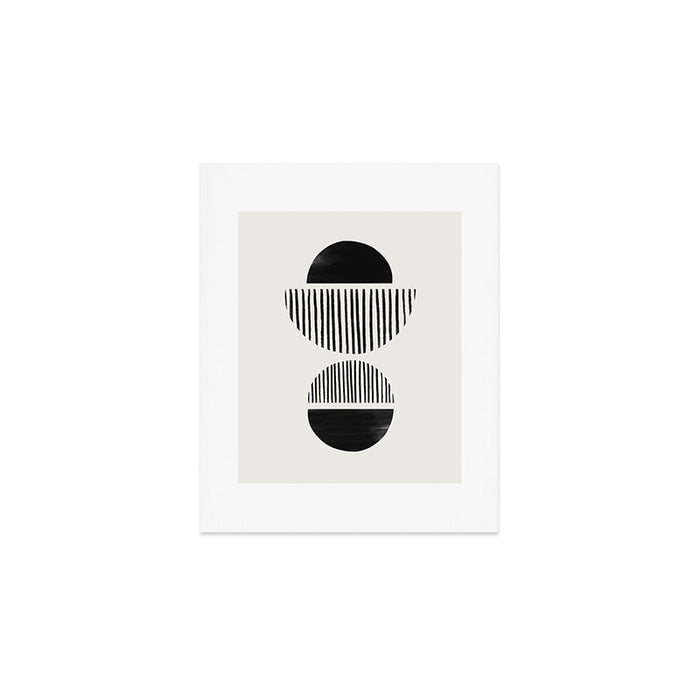 Balancing Stripes NO.1 | Black Art Print Gallery Image 1