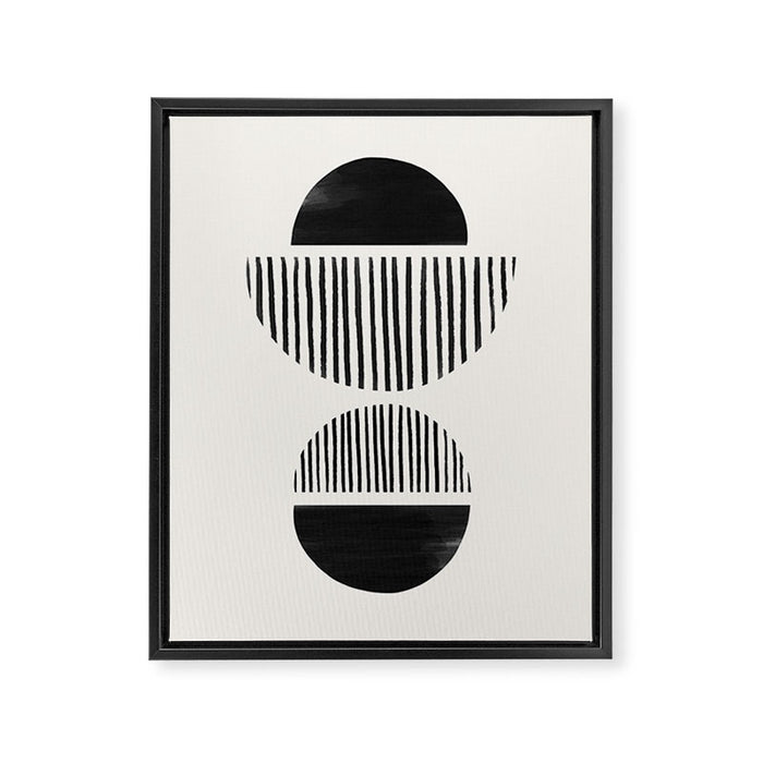 Balancing Stripes NO.1 | Black Framed Canvas Print Gallery Image 1