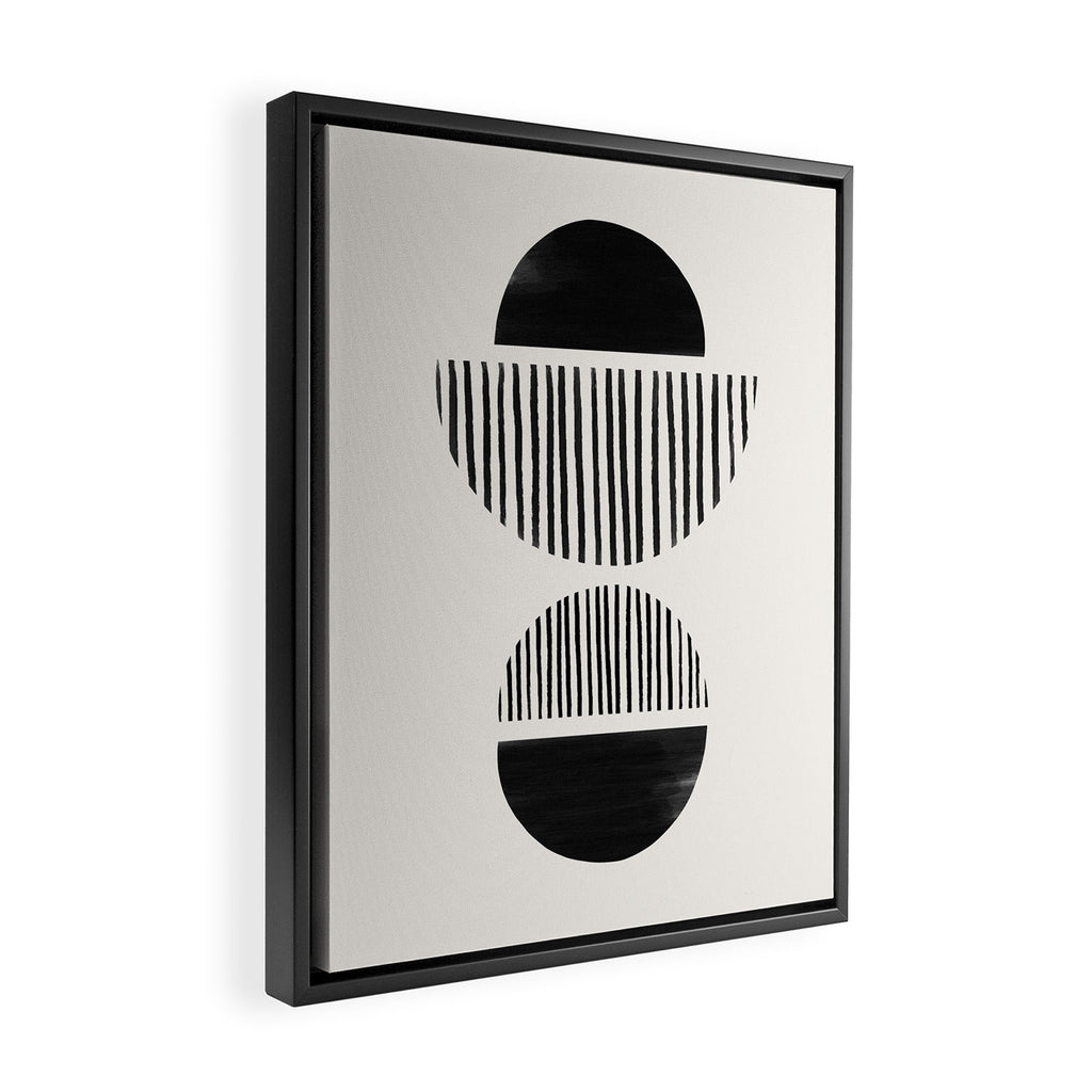 Balancing Stripes NO.1 | Black Framed Canvas Print Gallery Image 2