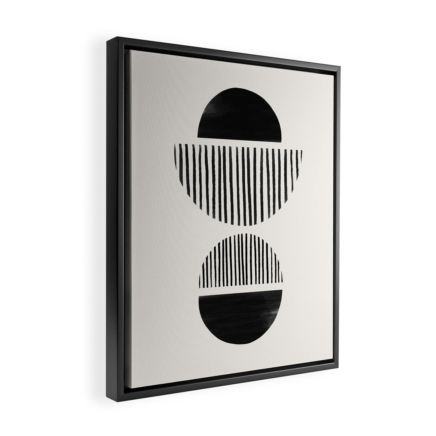 Balancing Stripes NO.1 | Black Framed Canvas Print Gallery Image 2