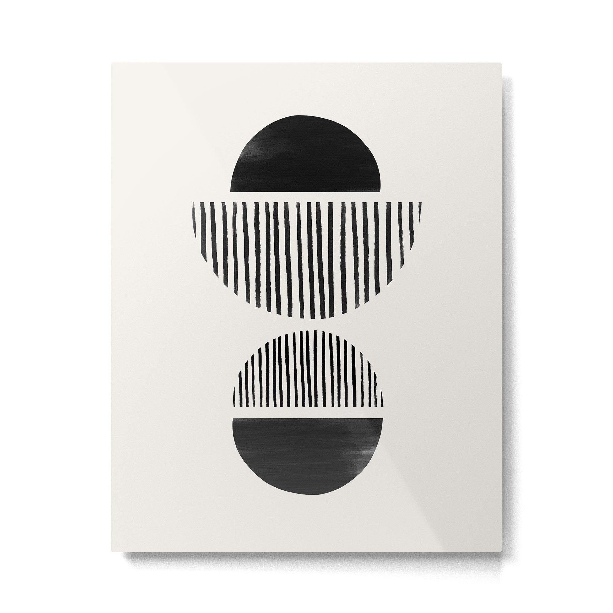 Balancing Stripes NO.1 | Black Metal Print Gallery Image 4