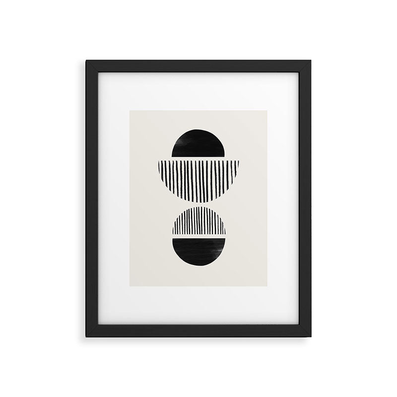 Balancing Stripes NO.1 | Black Framed Art Print Gallery Image 1