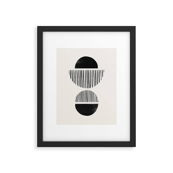 Balancing Stripes NO.1 | Black Framed Art Print Gallery Image 1