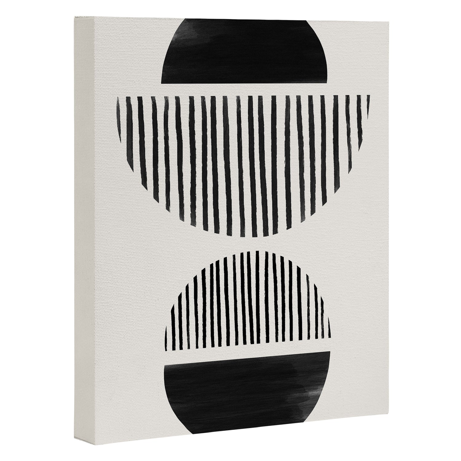 Balancing Stripes NO.2 | Black Canvas Print Gallery Image 3