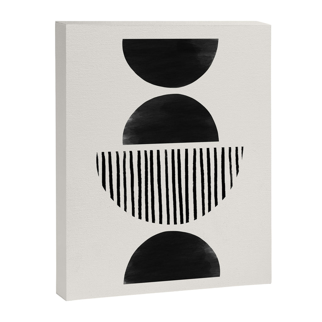Balancing Stripes NO.2 | Black Canvas Print Gallery Image 6