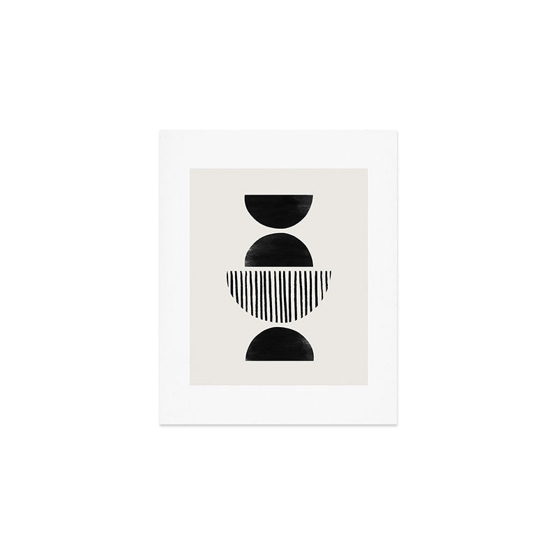 Balancing Stripes NO.2 | Black Art Print Gallery Image 1