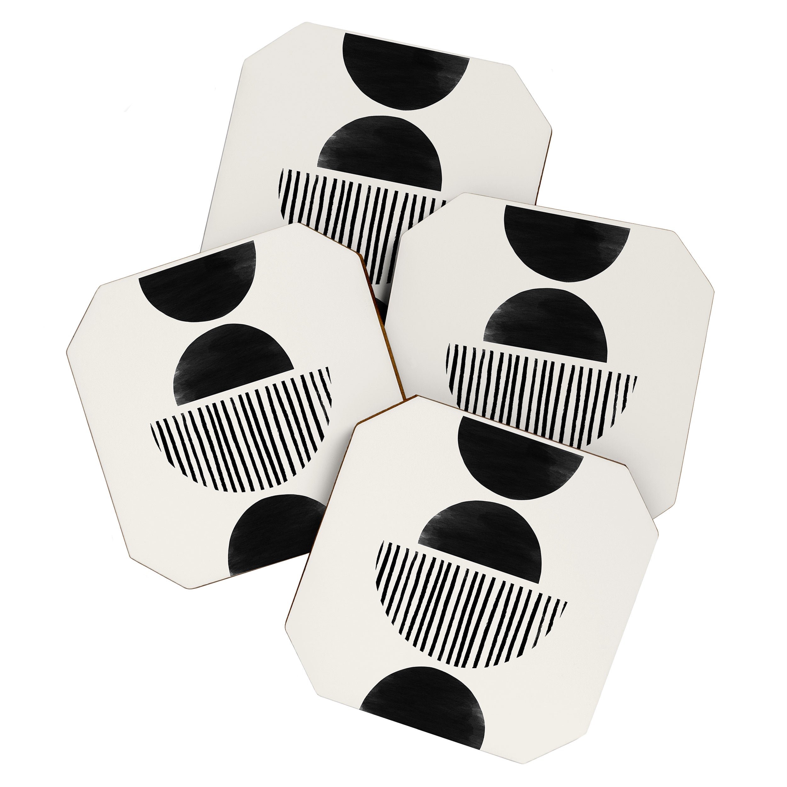 Balancing Stripes NO.2 | Black Coaster Gallery Image 1