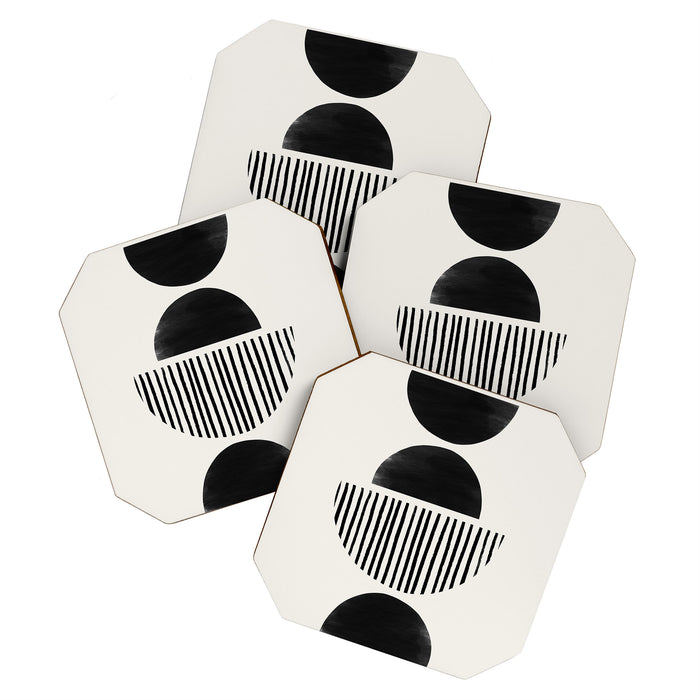Balancing Stripes NO.2 | Black Coaster Gallery Image 1