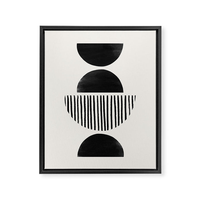 Balancing Stripes NO.2 | Black Framed Canvas Print Gallery Image 1