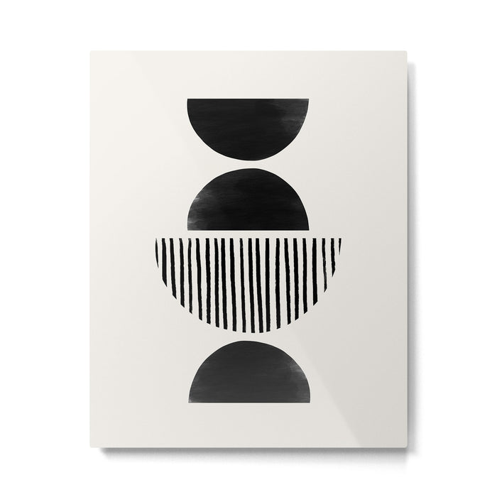 Balancing Stripes NO.2 | Black Metal Print Gallery Image 1