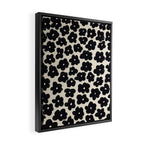 Daisies Pattern NO.1 | Black White Framed Canvas Print Gallery Image 2