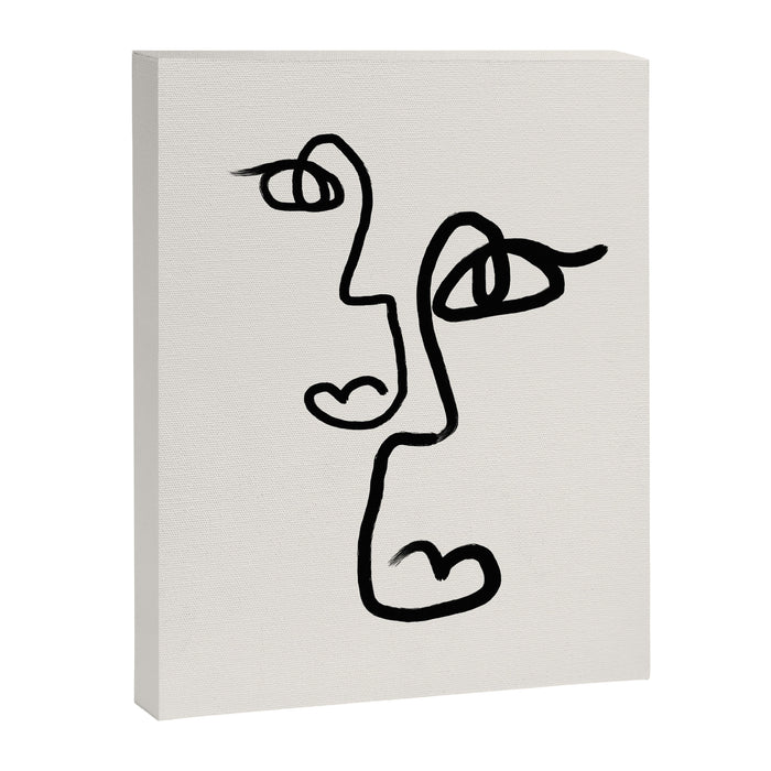 Faces | Black Canvas Print Gallery Image 1