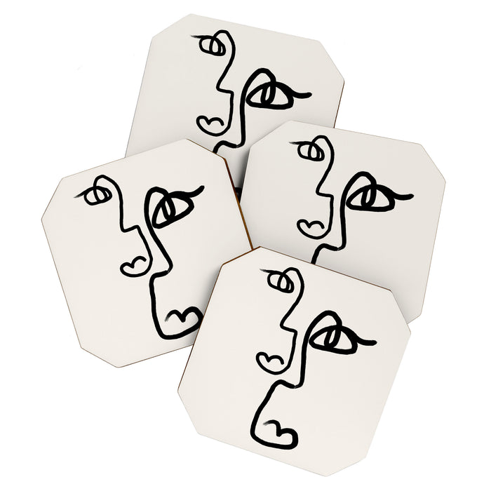 Faces | Black Coaster Gallery Image 1