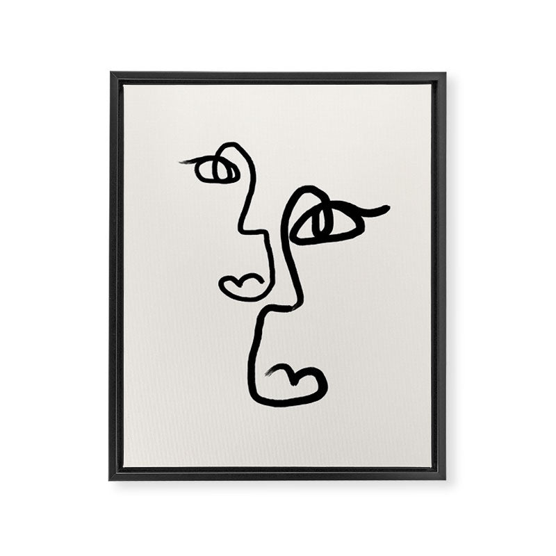 Faces | Black Framed Canvas Print Gallery Image 8