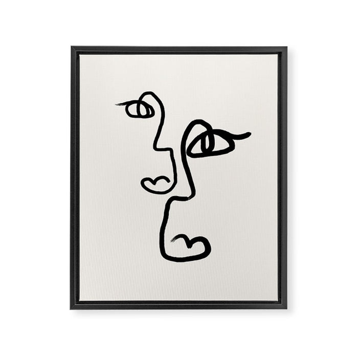 Faces | Black Framed Canvas Print Gallery Image 1