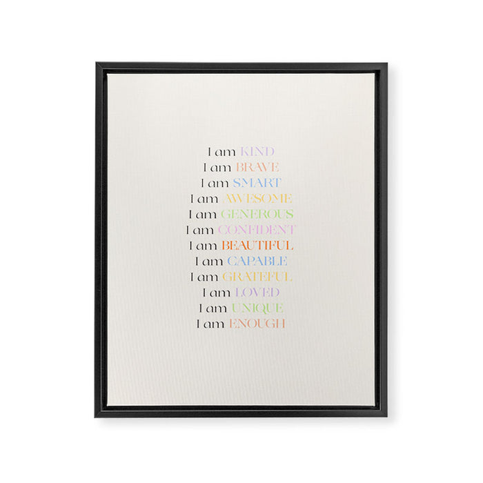 Affirmations | Daily SelfLove Framed Canvas Print Gallery Image 1