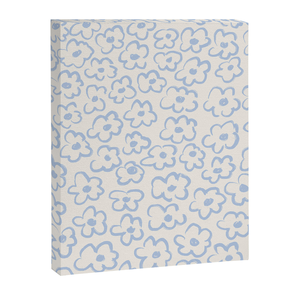 Daisies Pattern NO.2 | Blue Canvas Print Gallery Image 6