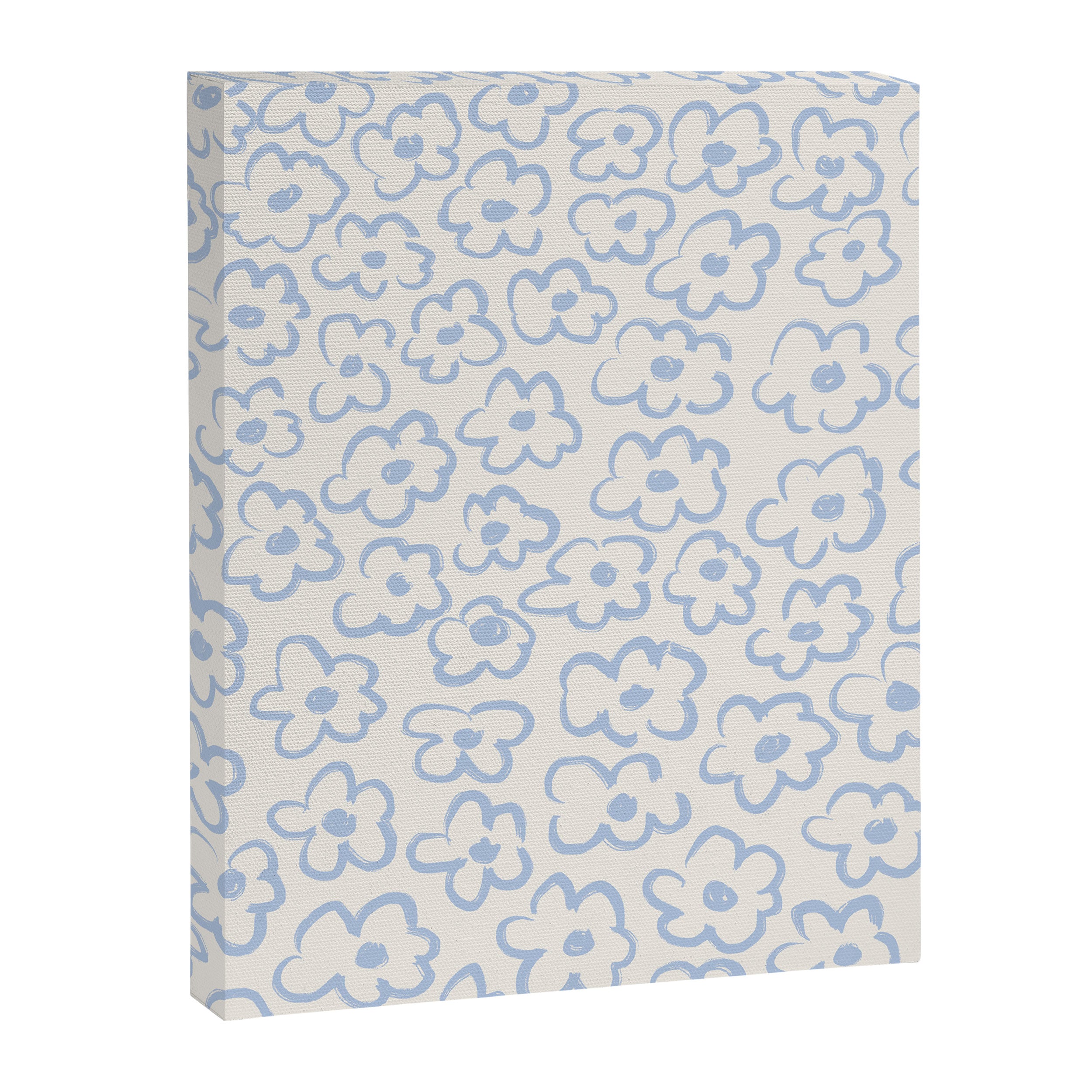 Daisies Pattern NO.2 | Blue Canvas Print Gallery Image 6
